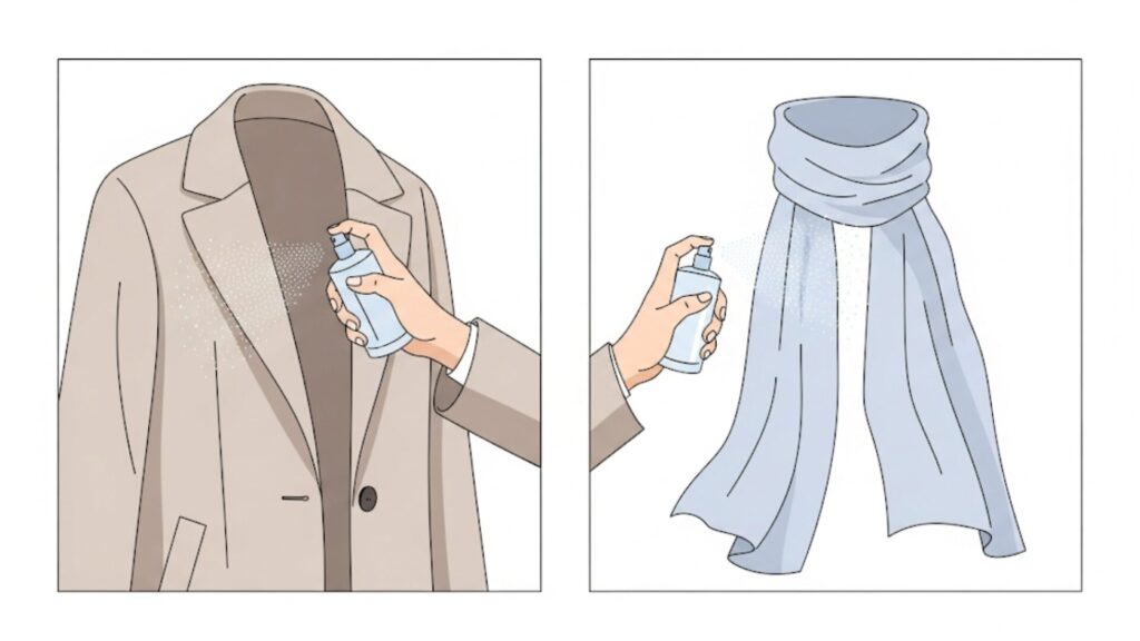 アウターやストールでの香らせ方