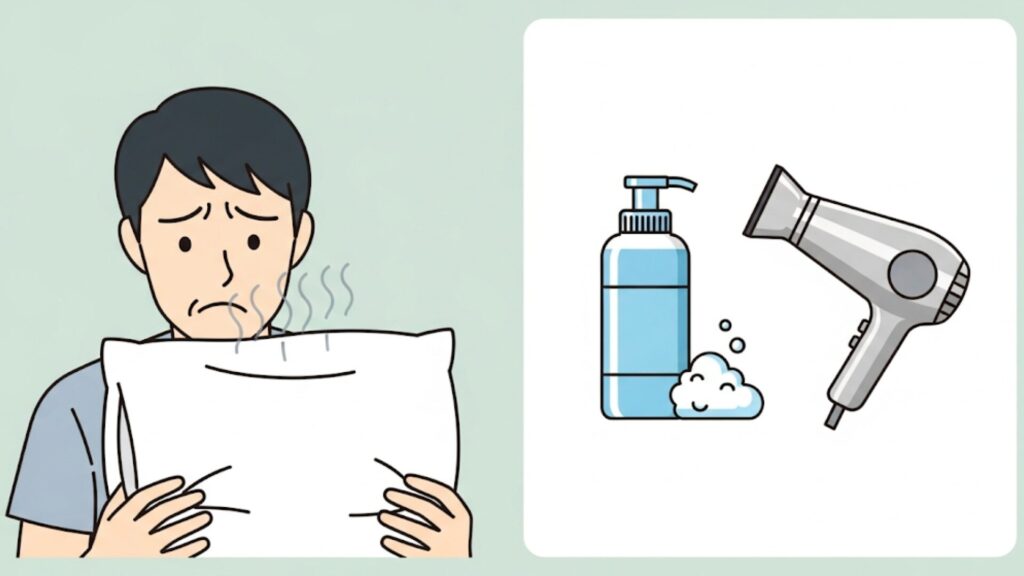 枕の臭いで気づく頭臭の正しいケア
